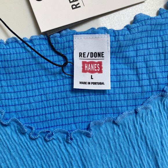 Re/done Crinkle Crewneck Crop Tank - Picture 6 of 8